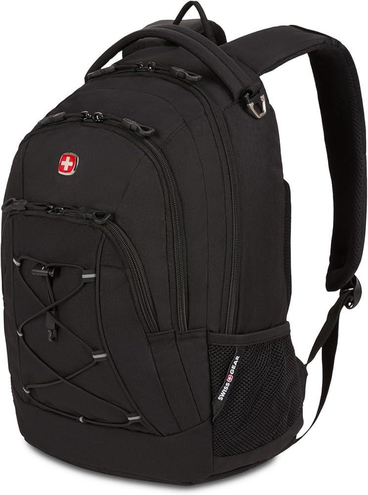 SwissGear 1186 Travel Gear Lightweight Elastic Backpack, Black, 17-inch