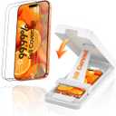 Shatterproof for iPhone-17-Pro Screen Protector: Anti-Reflective 3D Thermal Bending Space Aluminum Glass, 12FT Military-Grade, Patented 3s Bubble-Free Install, Fingerprint-Proof 2-Pack