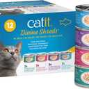 Catit Divine Shreds in Jelly, Premium Wet Cat Food, Tuna Multipack, Best By: 01/24/27