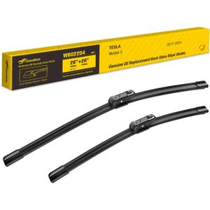 Raidbee 26"+20" Windshield Wiper Blades Automotive Replacement for Tesla Model Y 2025 2024 2023 2022 2021 2020/Tesla Model 3 2025 2024 2023 2022 2021 2020 2019 2018 2017  Genuine OEM Quality