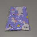 Toddler Girls Cotton Embroidery Applique Short Sleeve Dresses 2-7Y (Purple)