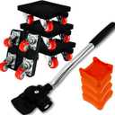 Furniture Movers with Wheels, 9 Set Furniture Lifter Tool, 360 Rotation Wheels Furniture Dolly, 680 Lbs Capacity Furniture Lifters for Heavy Furniture, Refrigerator, Sofa, Cabinet Black