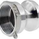 316 Stainless Steel Global Type A Cam and Groove Hose Fitting,2''Camlock Fittings,Male Adapter Female NPT Thread Camlock Fitting 2 Pack