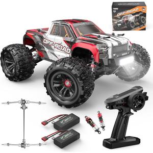 MEW4 1/16 4X4 RC Offroad Truck - RTR Durable Beginner RC Car, High Speed 38 Km/h, Remote Control Monster Truck with 2 1500 mAh Batteries,Gifts for Adult and Boys