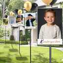 2026 Graduation Decorations K12 Photo Display Yard Signs with Stakes, Senior School Year Picture Timeline Lawn Decorations, Supports Photos up to 810, Class of 2026 Graduation Gifts Party Decor