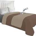 Easy-Going 100% Waterproof Dog Bed Cover Reversible Leak Proof Couch Cover Washable Sofa Cover Furniture Protector Blanket for Pets Kids Children Dog Cat (102x90 Inch, Brown/Beige)