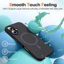 Magnetic for iPhone 17 Case [Compatible with MagSafe] [Soft Anti-Scratch Microfiber Lining],Premium Silicone with Screen Protector,Shockproof Protective Phone Case 6.3",Black