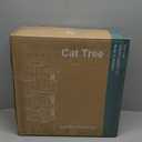 Sweetcrispy 54 Inch Cat Tree Tower, Multi-Level with Cat Scratching Post, Indoor Cat Condo with Climbing Ladder, Plush Toy, Play House for Cat, Light Grey