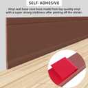 Raycity Rubber Baseboard Trim - 4 Inch x 40 Feet Vinyl Base Cove molding, Peel and Stick Baseboard Self Adhesive Wall Base Molding Trim Floor Baseboard molding Corner Rubber Moulding Trim (Bronze)