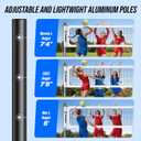 Professional Heavy Duty Volleyball Net Set for Backyard & Beach, Outdoor Net System with Steel Anti-Sag Winch, 32FT Reinforced Net, Height Adjustable Rust-Resistant Aluminum Poles, Portable Carry Bag
