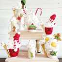 5Pack 30 Pcs Christmas Face Decal Stickers for Crafts Small 3 Inch Rub on Transfers UV Vinyl Faces Eyes Pitcher Decals for Ornaments Glass Drinking Cups Wood Decorations Balls Party Supplies (hoho30)