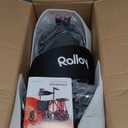 Folding walkers for seniors, Lightweight Compact Travel Walker, Fully Assembled Rolling Walker with 2 Wheels, Storage Bag, 2 Skis, Adjustable Height for Tall Over 6 ft, Aluminum Frame Supports 400 lbs (Standard, Red)