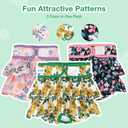 Pet Soft Female Dog Diapers - 3Pack Washable Dress-Style Dog Diapers Female for Girl Dogs in Heat - Reusable Doggy Period Panties Puppy Diaper (Floral, M) (Medium:14''-19'')