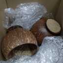 Tioncy 12 Pcs 13.5 oz Coconut Shell Cups Bulk Hawaiian Party Supplies Polished Natural Coconut Bowls Luau Party Favors Tiki Decorations for Cocktail Drinking Smoothie Salad Ice Cream