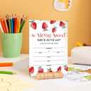 7 x Baby Shower Invitations for Girl, Strawberry Baby Shower, 25 Strawberry Theme Party Invitations with Envelopes, Gender Reveal, Cute Berry Sweet Party Decorations Supplies 4x6 inch (Red)