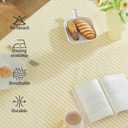 meioro Striped Tablecloth Rectangle Tablecloths Cotton Blend Table Cloth Washable Tabletop Decorative Fabric Table Cover for Kitchen Dinning (Yellow, 60 x 84 Inch)