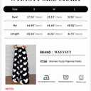 Wyeysyt Women Fuzzy Pajama Pants Elastic Waist Wide Leg Leopard Pant Pj Bottoms Lounge Fluffy Pants(Black-S)