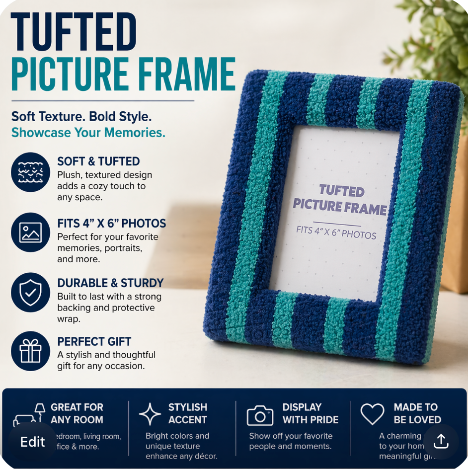 Textured Picture Frame, Pack of 2