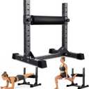 Bulgarian Split Squat Stand, 500LBS Capacity Adjustable Single Leg Squat Roller Stand with 9 Roller Heights for Squats, Leg Lunges, Lower Body Training for Home Gym