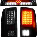 LED Tail Light Assembly + 3rd Brake Light Fit for Dodge Ram 1500/2500/3500 2009-2018, for Dodge Ram 1500 Classic 2019 [Fit Factory Halogen Model, Not Fit Factory LED], Smoke Lens 3 PCS