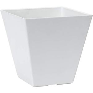 Novelty Artstone 35122 Ella Square Planter, White