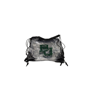 Small Clear Bag, green logo, 4 pack