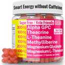 5 x Alpha GPC Teacrine Magnesium L-Threonate & Glycinate Complex L-Theanine Methylliberine Gummies, Caffeine Gum Capsules Pills Supplement Pill Capsule Powder Supplements Alternative, 100mg 200mg 300mg