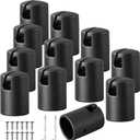 Geelin 12 Pcs Trampoline Pole Caps, 1.2 Inch Diameter Trampoline Enclosure Pole Caps Covers Toppers with Screw Wrench Trampolines Replacement Parts for Net Hook Frame Protection