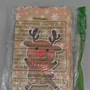 FINGOOO 24 Christmas Kraft Gift Bags,Mini 5x3x7 Inch Holiday Treat Bags Xmas Paper Goody Bags with Ribbon for Christmas Party Supplies (6 Designs)