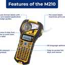 Brady M210 Portable Label Printer Kit (M210-KIT), Yellow/Black
