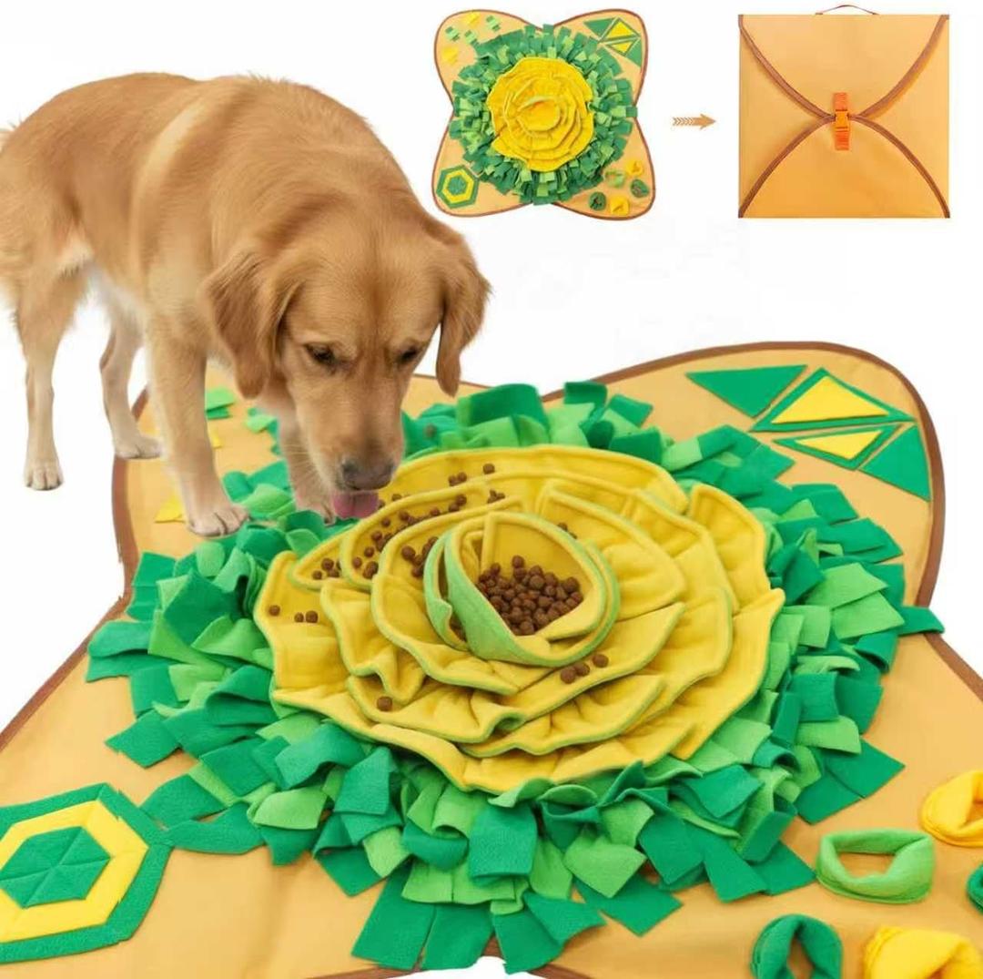 Snuffle Mat for Dogs Large Breed - Interactive Dog Toys for Boredom - Sniff mat - Mental Stimulation - Enrichment Toys- Slow Feed- Washable & Foldable (C)