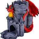 Wowagoga Dice Tower,Red Dragon Castle Dice Tower,Easy Roller for Perfect Table Decoration & Party Surprise Gifts