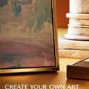 VIYYIEA Framed Canvas Wall Art Home Decor Gothic Room Decor Prints, Vintage Rabbit Lady Wall Decor, Aesthetic Dark Academia Easter Wall Pictures Gold Framed Goth Artwork 9x11in