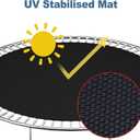 NONMON Trampoline Replacement Mat Fits 12ft 14ft 15ft Round Trampoline Frame with V-Hooks Trampoline Mat, UV-Resistant, with Spring Hook(Not Include Spring)