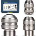 3 Piece Tap Socket Set for Ratchet Wrench - 1/4" 3/8" 1/2" Drive, Fits Taps, Reamers, Extractors with Square Shank (M3-M19),Cr-Mo Steel