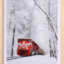 Egofine 18x24 Poster Frame Solid Wood Frame with Plexiglass Matted for 16x20 for Wall Mounting Hanging Picture Frame Vertically or Horizontally, Natural Wood