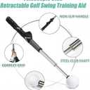 Retractable Golf Swing Training Aid, Golf Grip Trainer and Right-Handed Golf Training Aid for Chipping Hitting, Portable Grip Trainer with Click Feedback