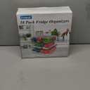 POMEAT 10 Pack Fridge Organizer, Stackable Refrigerator Organizer Bins with Lids, Produce Fruit Storage Containers for Storage Clear for Food, Drinks, Vegetable Storage