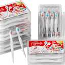 cleaings® Mini Disposable Toothbrush Set with Toothpaste – Travel Essentials, Portable Toothbrush for Women & Men, Camping, Road Trip, Vacation, 24 Count-Mix Flavor (Pack of 5)