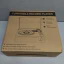 Vinyl Record Player Turntable with Built-in Bluetooth Receiver & 2 Stereo Speakers, 3 Speed 3 Size Portable Retro Record Player for Entertainment and Home Decoration (Brown)