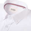 Alimens & Gentle Mens Solid Oxford Shirt Long Sleeve Dress Shirt Work Casual Button Down Shirts with Pocket (White, XXXL)