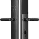 Smart Door Lock with Fingerprint, Password, Tuya WiFi App, Aluminum Alloy Handle, 5-in-1 Digital Lock for Home, Office, Airbnb, Rental Easy Installation & Remote Control