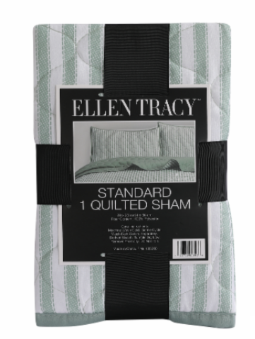 DI ELLEN TRACY QUILT STD SHAM GREEN