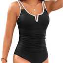 Womens One Piece Swimsuit Tummy Control - Slimming Bathing Suit V Wired Full Coverage 2025 Swimwear size S