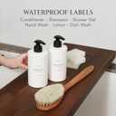 Modern Luxe White Kitchen Soap Dispenser Set with Tray, Lotion Dishwashing Liquid Detergent Hand and Dish Soap Dispenser Set, Dual Refillable Pump Bottles for Kitchen and Bathroom Countertop Farmhouse