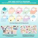 Decorably 100 Pack Foiled 5x7in Assorted Happy Birthday Cards Bulk with Envelopes and Stickers, 100 Folded Unique Designs for Friends, Family & Loved Ones, Printed Message Inside - Gifting, Mailing