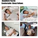 Bespilow Camping Travel Pillow for Sleeping - Memory Foam Cervical Neck Support Pillow for Neck Pain Relief, Inflatable Alternative, Compressible Cooling Orthopedic Pillow for Backpacking, Airplane