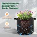 Songrey 10-Pack 5 Gallon Grow Bags, Thickened Nonwoven Fabric Pots with Handles, Heavy Duty Garden Planter for Tomato, Vegetables and Flower