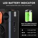 Portable Waist Fan Clip On Rechargeable 3-Speed Settings with Charger and Light, Wearable Personal Belt Fan Cooling, Hands-Free Neck Fan For Outdoor Hiking Jobsite Farms(orange)