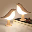 Set Of 2 Cordless Bird Table Lamp